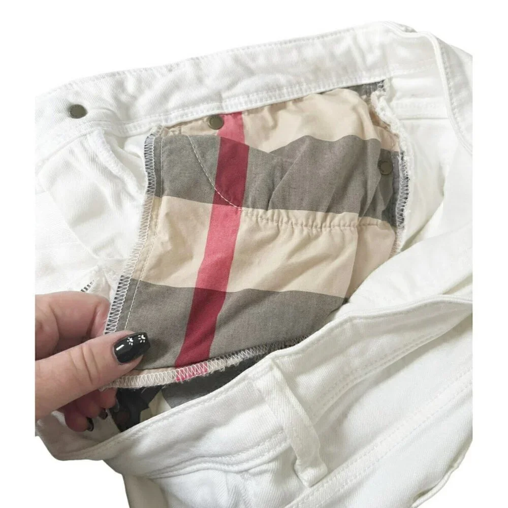 BURBERRY BRIT Women's Sz 29  Westbourne Skinny Crop Pants in White - Picture 7 of 12